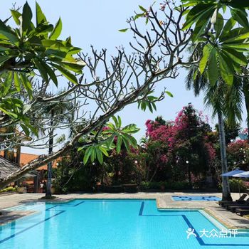 酒店的泳池很不错。泳池是海岛酒店的基本配置