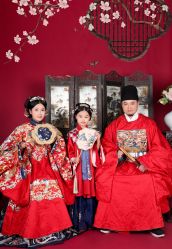 -后宫·古装汉服京剧儿童亲子全家福摄影