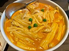 虾汤煮手工鲜腐竹-四道菜·福建菜馆(新街口金鹰店)