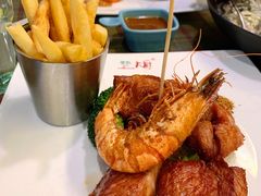 牛油香煎越南虎虾拼三角肥牛扒-美森西餐厅(曙光大道店)