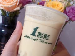 百香奶青+椰果-1点点(宋家庄店)