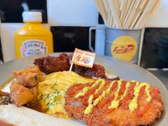 咖喱猪排蛋包饭双拼-facepork脸猪咖喱·比脸大的猪排(建国西路店)