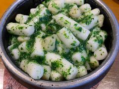 石锅荠菜鲜贝年糕-三凤酒家·百年无锡菜(清扬茂业店)