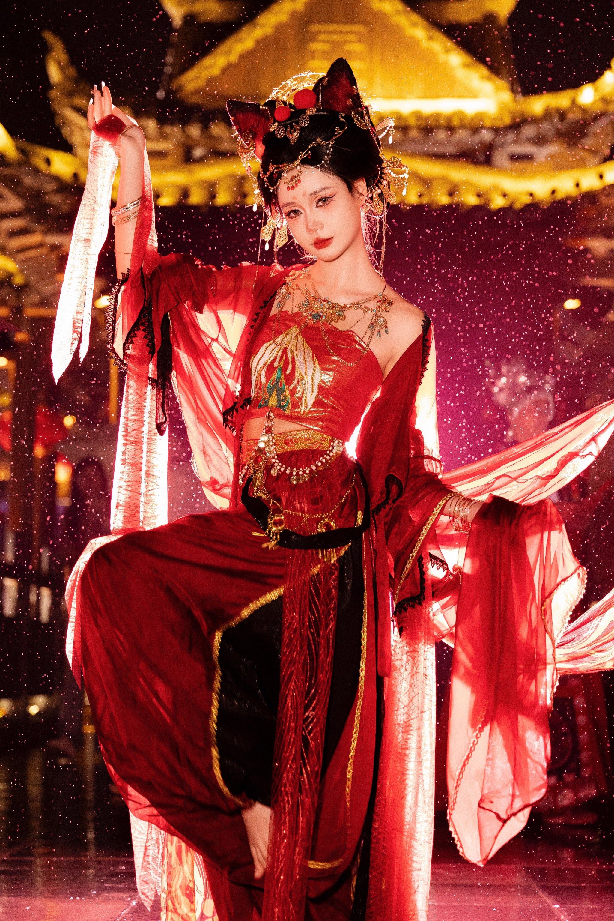 唯美古风红嫁衣体验