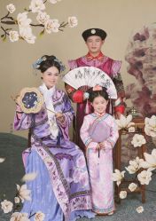 -后宫·古装汉服京剧儿童亲子全家福摄影