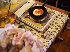 桃酱鲜奶松饼-春风十里咖啡馆