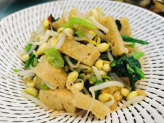 菠菜豆芽拌面筋-汉唐宴长安食府