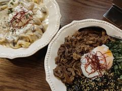 牛肝菌白汁玉子意面-CowCow其其·牛杂咖啡公司(六运店)