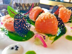 挪威三文鱼配法葱酱汁-AZUL by FUEL蓝色·法式酒馆(琶醍店)