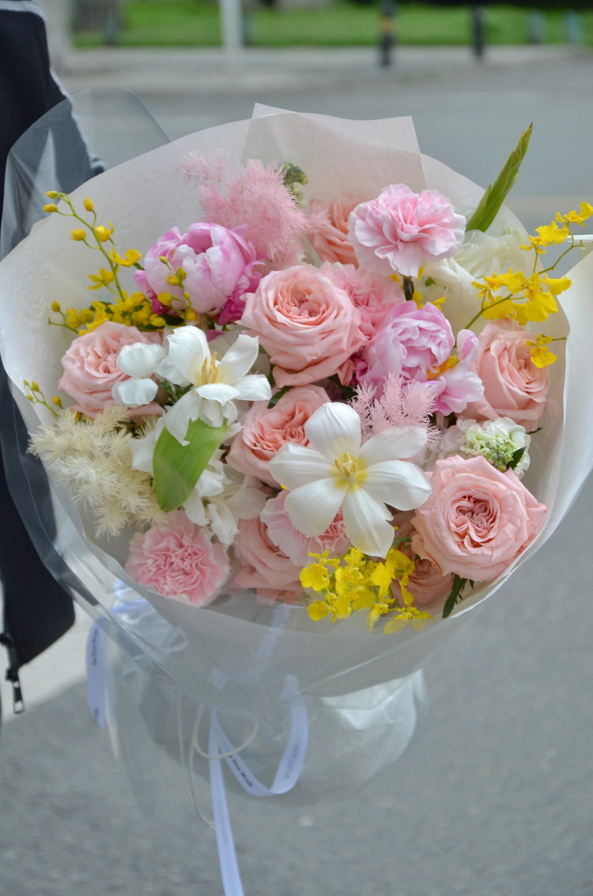 粉色系生日花束