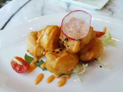 金钱鲜虾球-唐阁海景中餐厅·早茶·粤菜•生日聚餐(海口朗廷酒店)