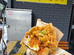 -小红车炸蛋葱油饼