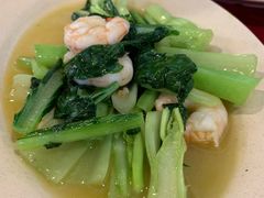 鲜虾炒菜心-德成饭店
