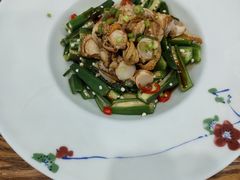 秋葵拌扇贝-双合园·海鲜水饺青岛菜(万佳广场店)