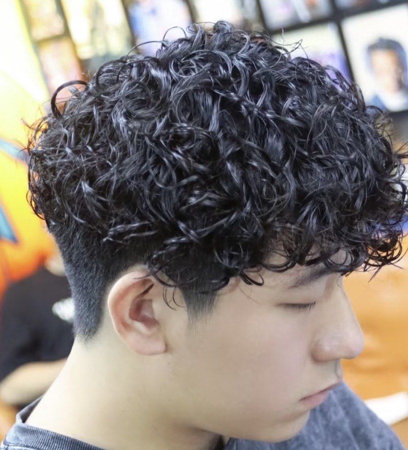 男士发型羊毛卷