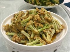 虾酱花菜-小船渔村•大连菜•大连焖鱼(明泽街店)