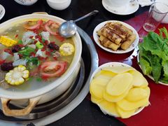 山药排骨牛肉养生汤-花水湾红太阳牛肉汤锅
