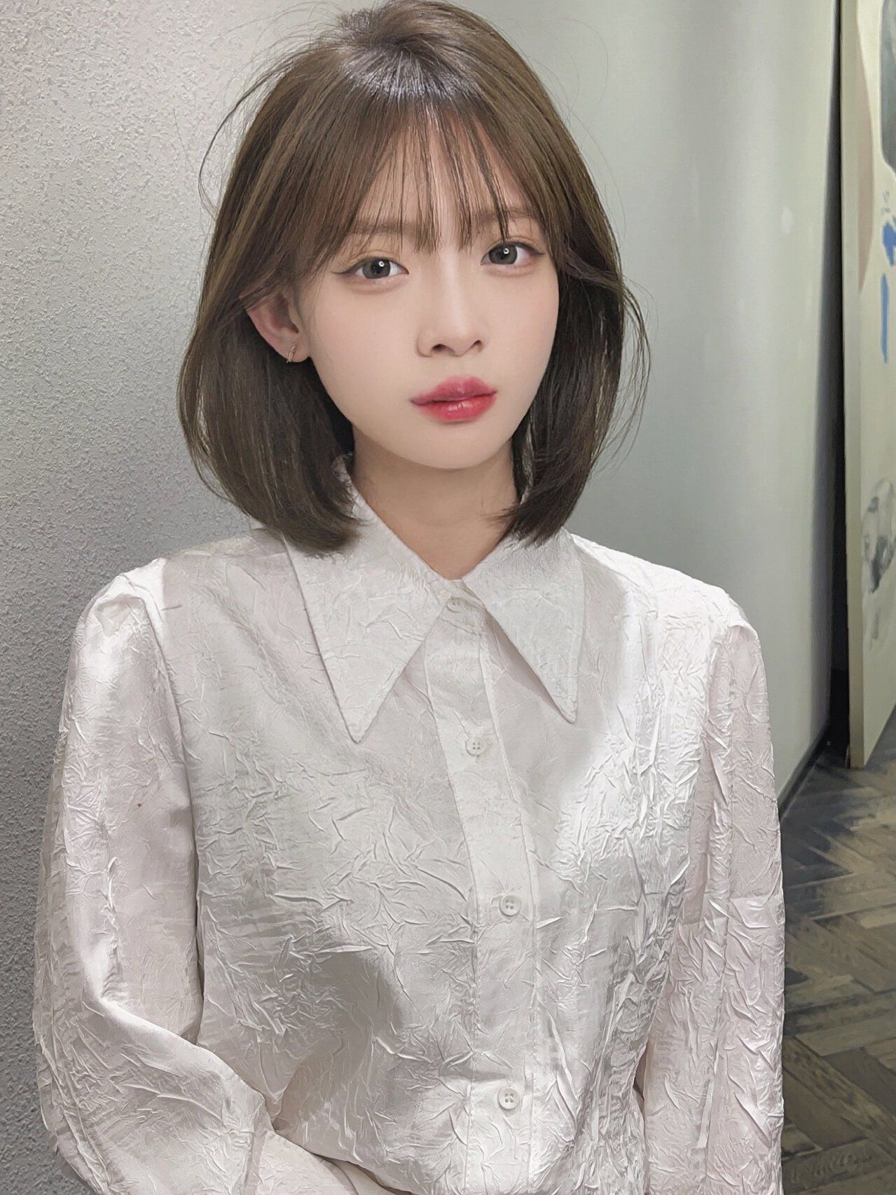 齐肩搭配空气刘海