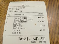账单-天府小面馆(Emporium)