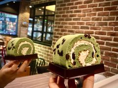 抹茶蜜豆卷-TIMO COFFEE 阿拉校园面包