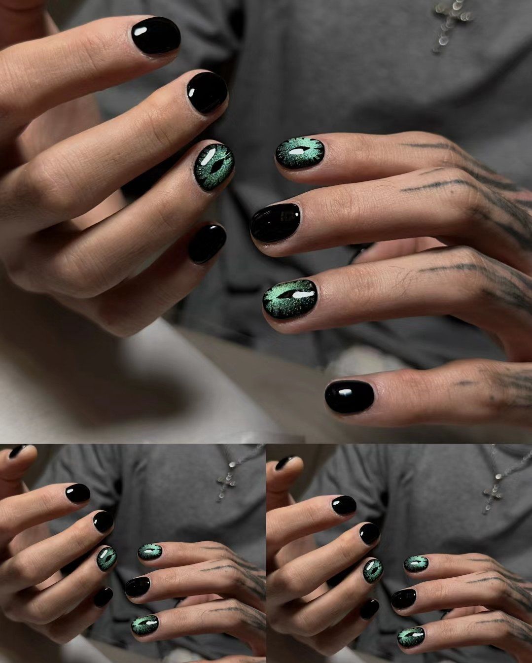 没想到男士美甲也这么时尚,只有韩美能做的款式#个性美甲 #人气美甲美