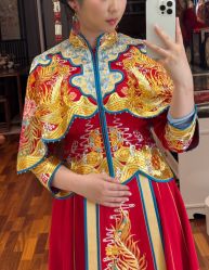 -懿沉香中式嫁衣礼服秀禾服龙凤褂马来褂旗袍总店