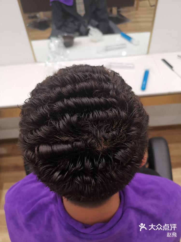 男士电棒烫发男士寸头定位烫发