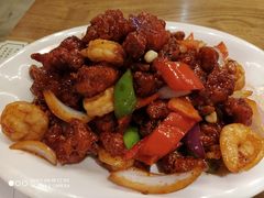 椒香虾仁爆鸡球-陈傻子餐厅(世纪都会店)
