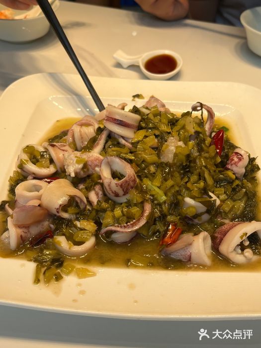 温岭人家(红花北路店)酸菜炒鱿鱼图片
