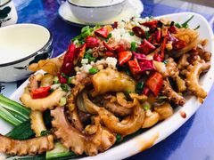 爆炒章鱼-威海渔村(静安旗舰店)