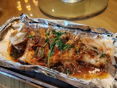 铁板鲈鱼-新白鹿餐厅(龙游路总店·杭帮菜名店)