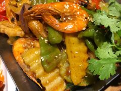 干锅基围虾-吴越荣记苏州菜·松鼠桂鱼100%活鱼现做(斜塘老街店)