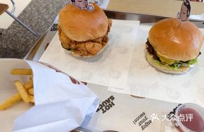 Spicy Hot Sauce Chicken Leg Burger