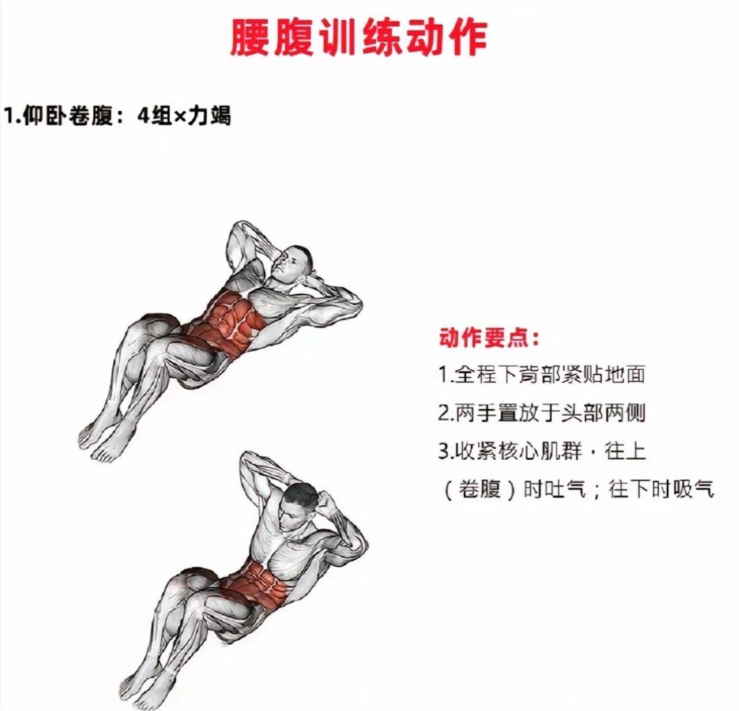 健身动作图解腹肌的训练