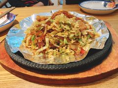 铁板圆白菜水晶粉-金豆角砂锅焖面(安贞店)