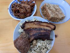 精肉炖蛋-谈灵农家柴爿菜饭