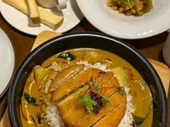 咖喱鸡排焗饭-本处·素食·融合料理(南油店)