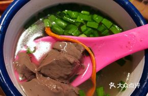 Water Spinach Duck Blood Soup