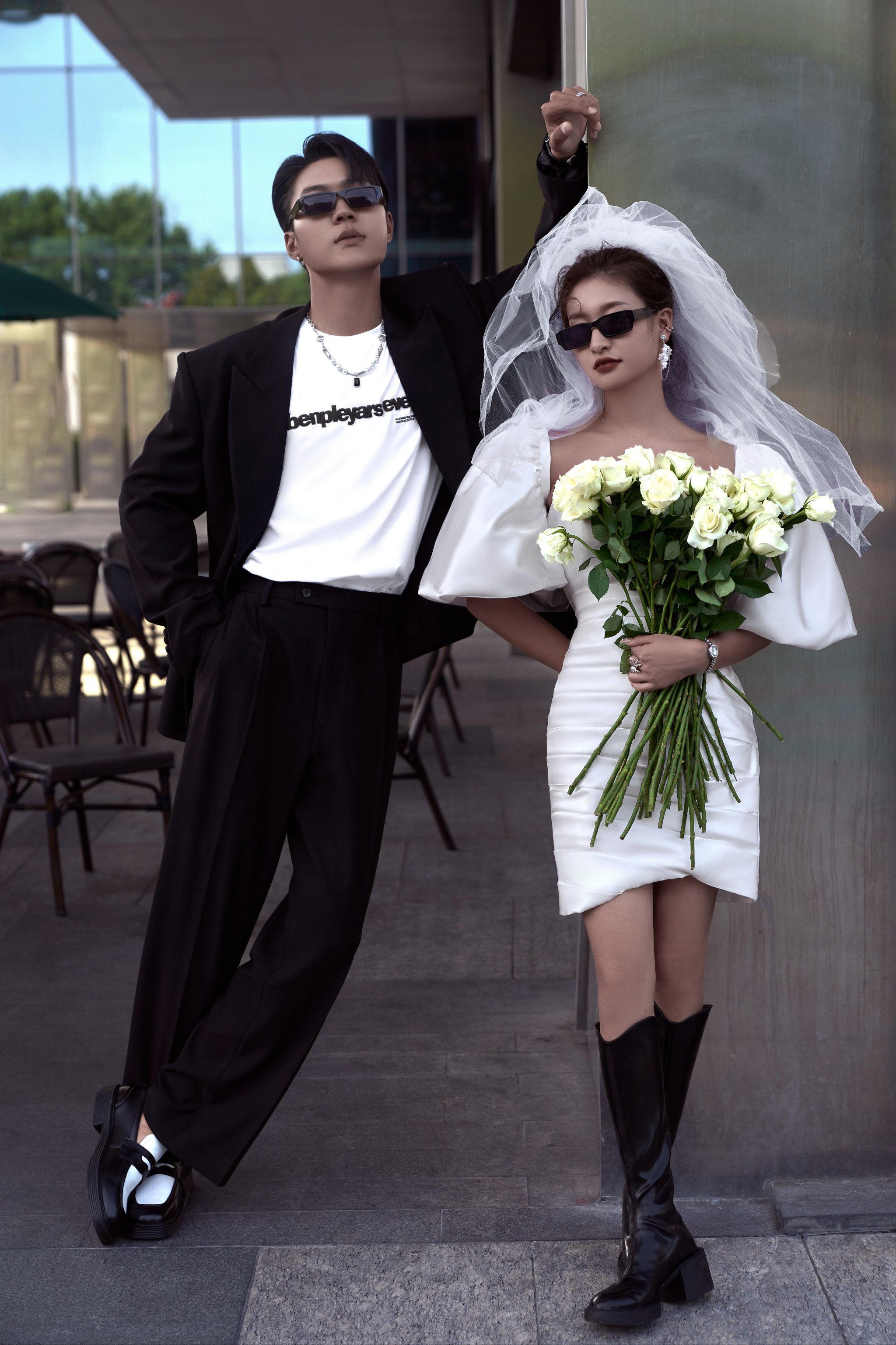 又酷又甜的街拍系列情侣写真～帅到没朋友[得意]绝绝子[自拍]