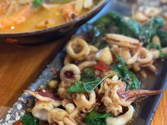 嘎抛炒鱿鱼-我的甜·泰国餐厅