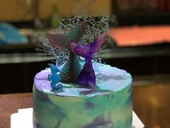 美人鱼-咖咖熊蛋糕定制·蓝风车动物奶油