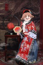 -后宫·古装汉服京剧儿童亲子全家福摄影