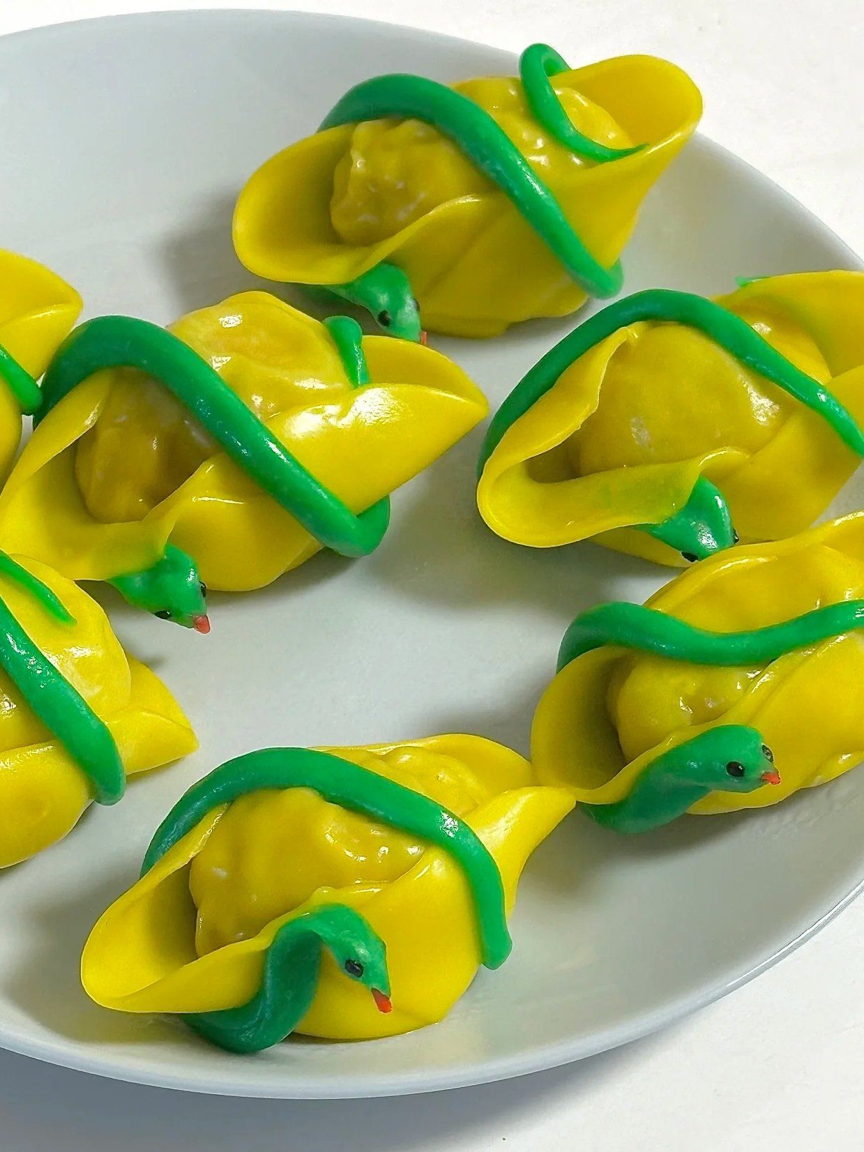 分享胖胖老师小蛇饺子.太可爱了