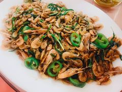 韭菜炒虾米-天强农家菜馆