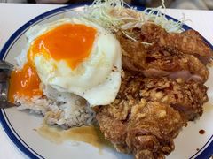 生炸鸡腿蛋饭-食运茶餐厅(文化宫店)