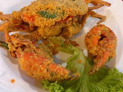 咸蛋黄焗蟹-大树下海鲜饭店