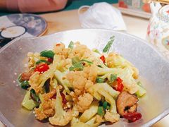干锅丽水香菇花菜-探花·意境江南菜·唐伯虎文化体验店·松鼠桂鱼(观前店)