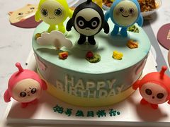 -咖咖熊蛋糕定制·英国蓝风车动物性淡奶油