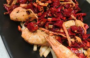 Flower Pepper Baked Shrimp