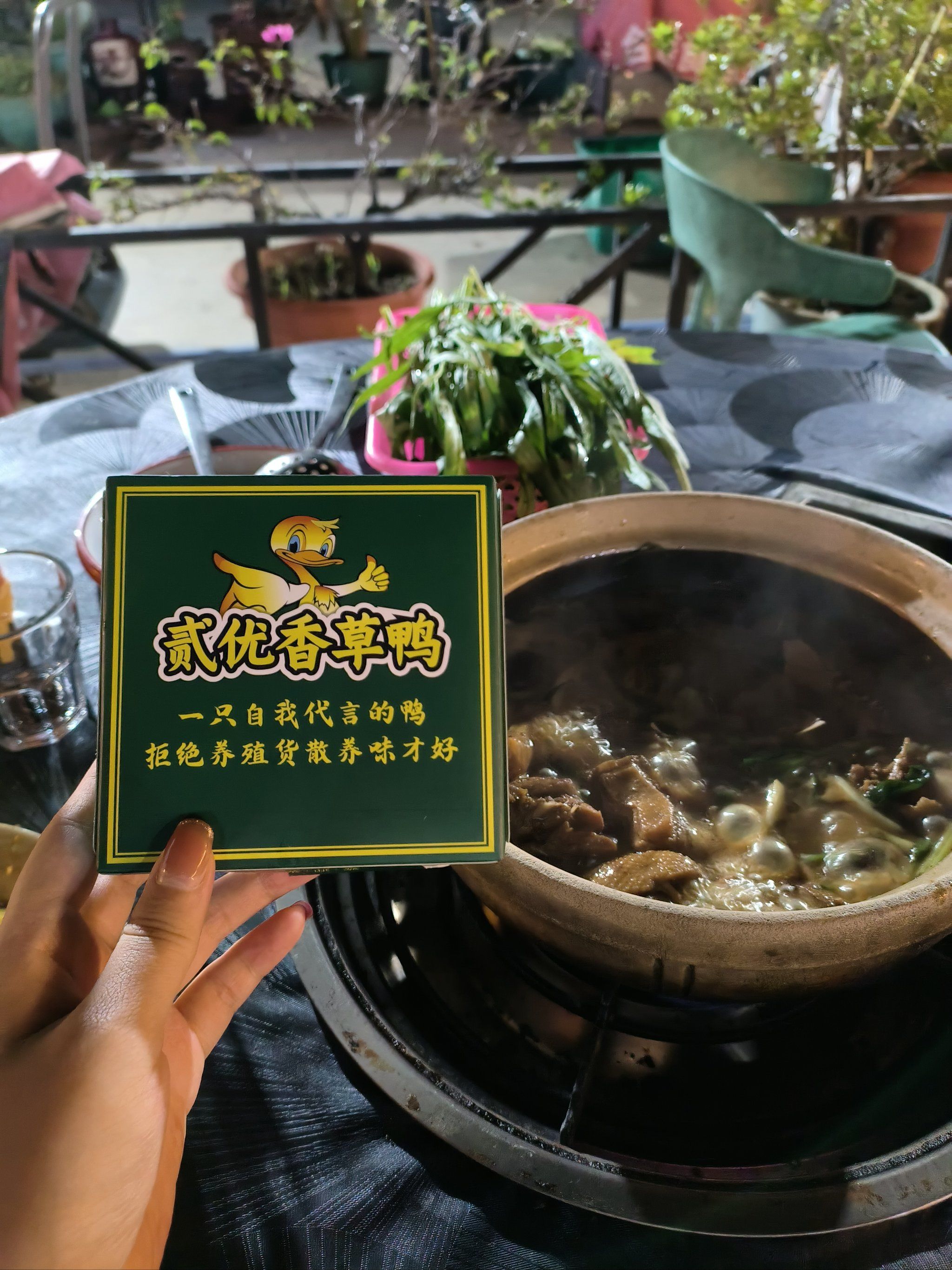 n
导航到贰优屯昌枫木香草鸭,店铺在海边很好找,在一个美食园里